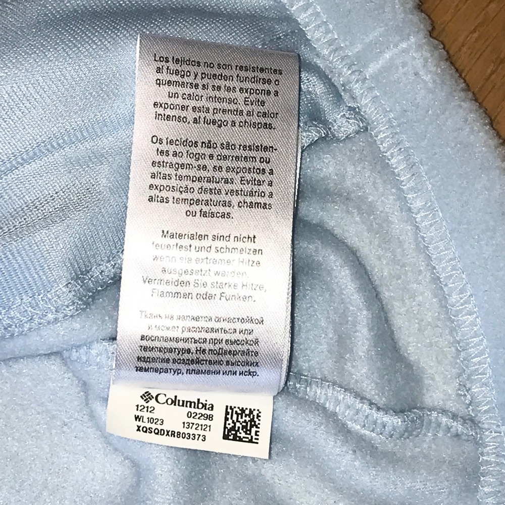 Columbia Benton Spring Fleece Vest Womens L Light Blue Full Zip Layering Outdoor - Picture 8 of 13